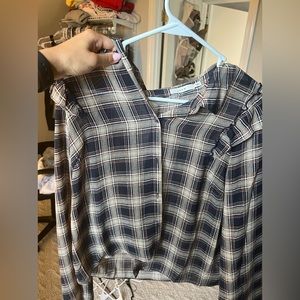 Silk Plaid Button Up